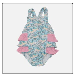 Angel Dear Mermaid Scale Ruffle Sunsuit